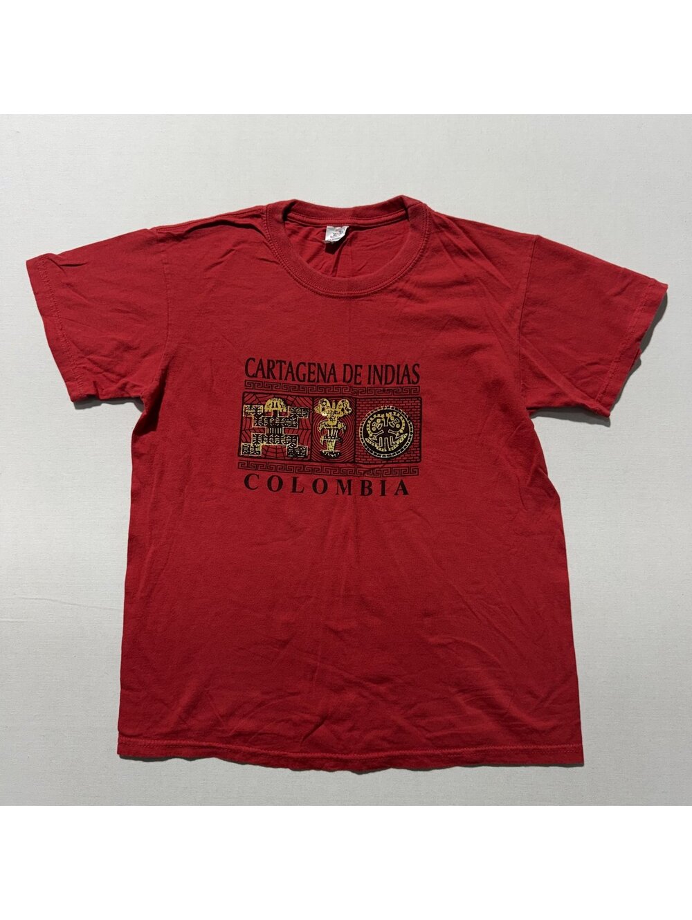 ZP Camisetas Red Cartagena de Indias Colombia Graphic Tee Vintage Souvenir